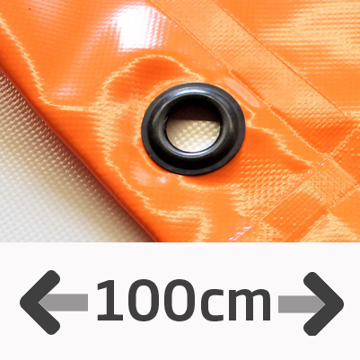 mit Saum und Rundösen, alle 100cm