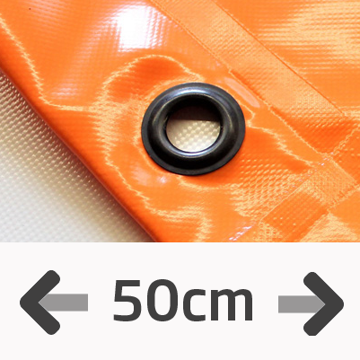 mit Saum und Rundösen, alle 50cm